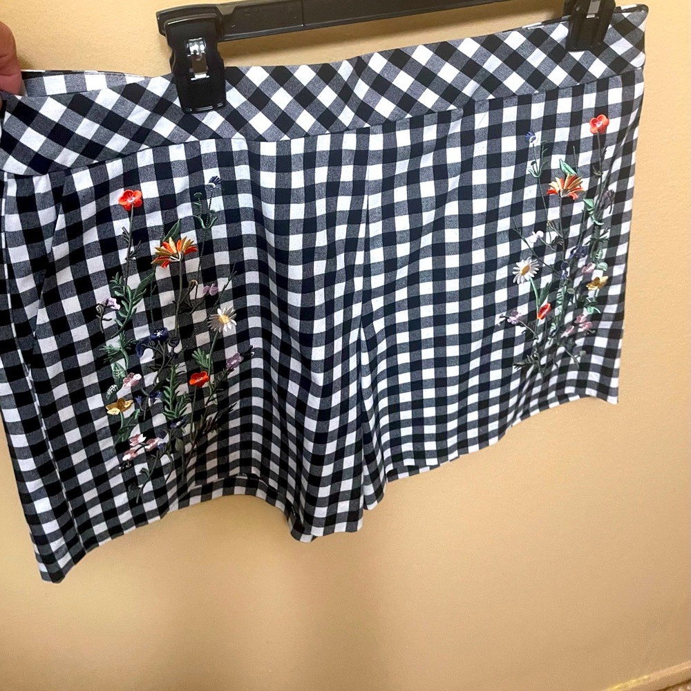 For The Republic plaid shorts